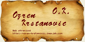 Ozren Krstanović vizit kartica